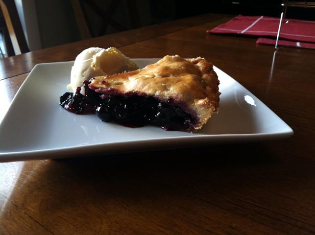 blueberry pie slice